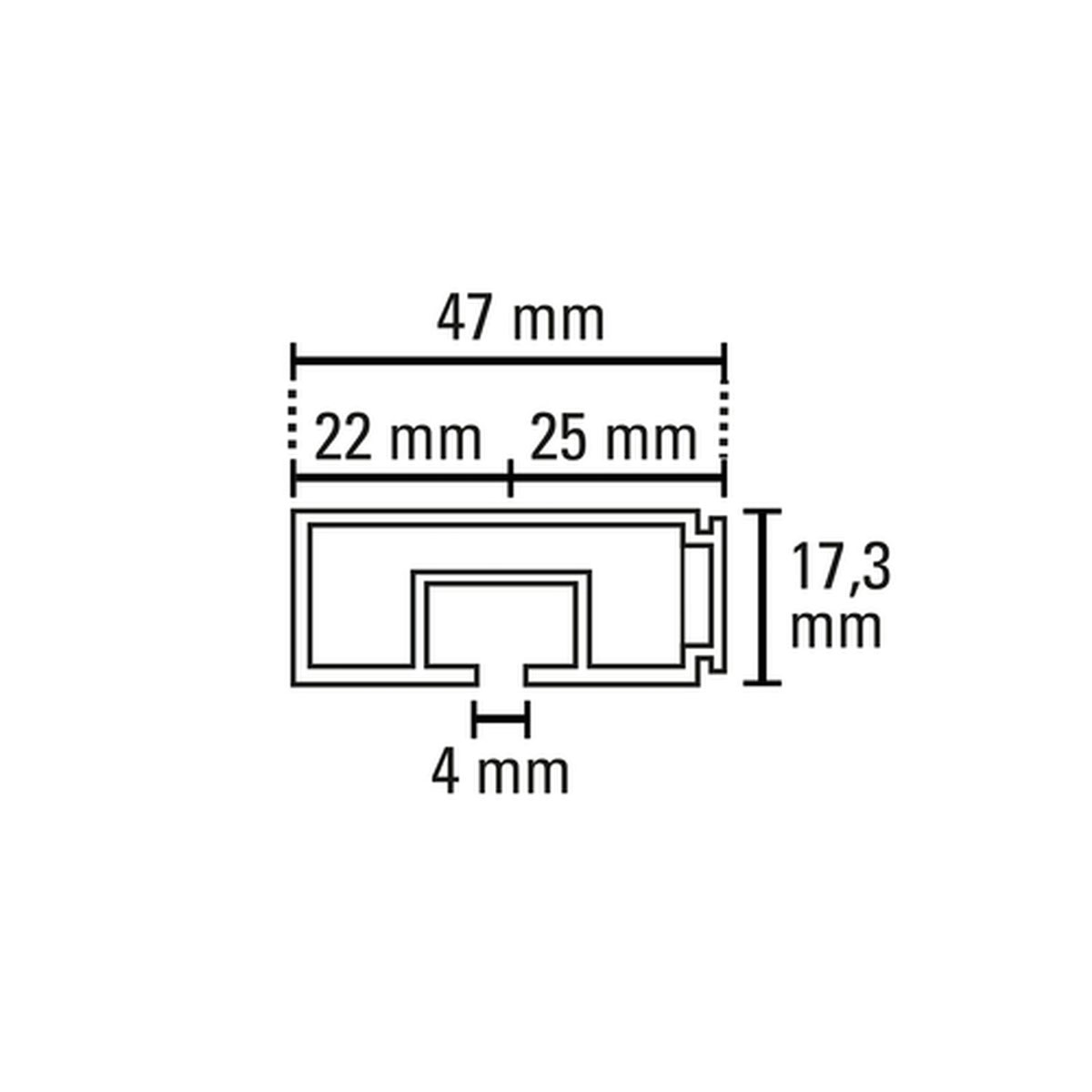 Gardinia Vorhangschiene GE1 120 cm mit Profil für Blendenbefestigung weiß Bild 6