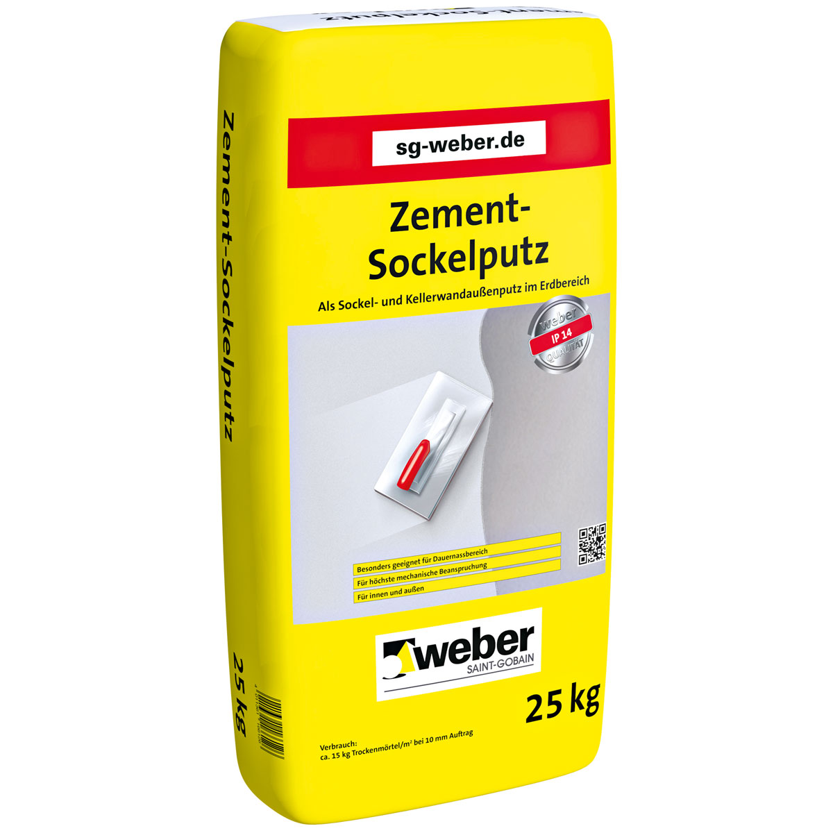 Zementputz und Sockelputz IP14 25 kg