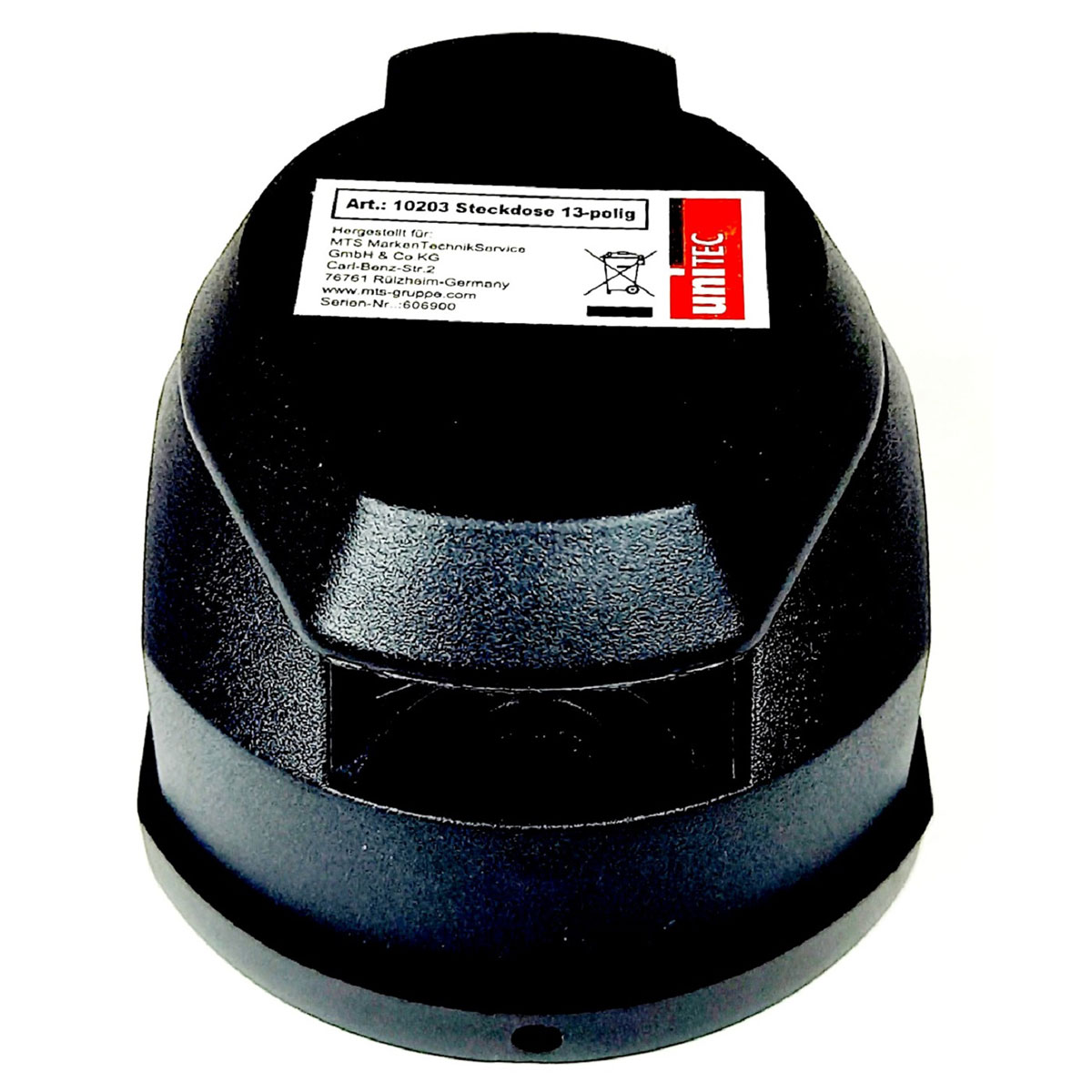 Unitec Anhänger-Steckdose schwarz 7 x 6,5 x 5,5 cm 13-polig Bild 2