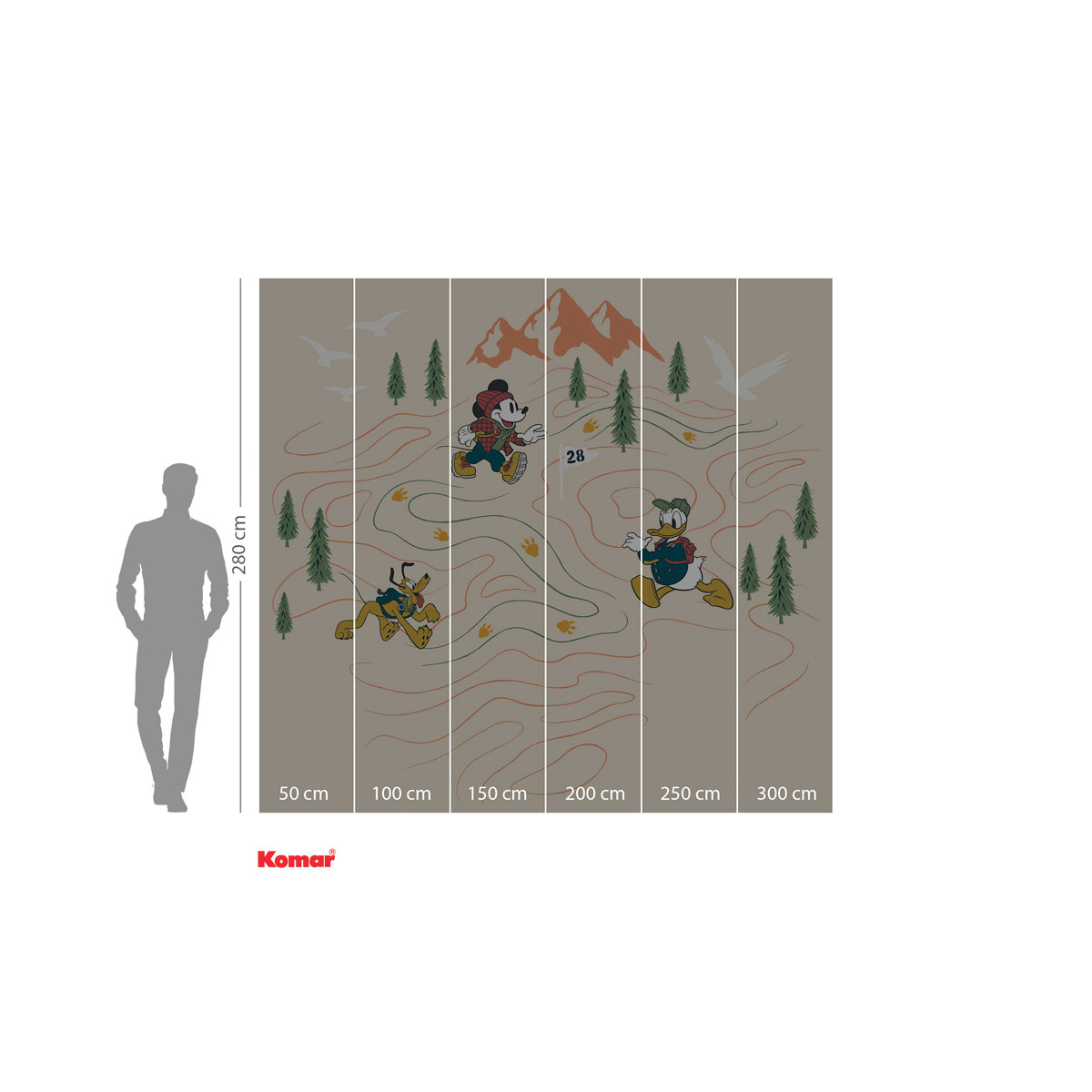 Komar  Vlies Fototapete Mickey Meets the Mountain 300x280 cm Bild 3