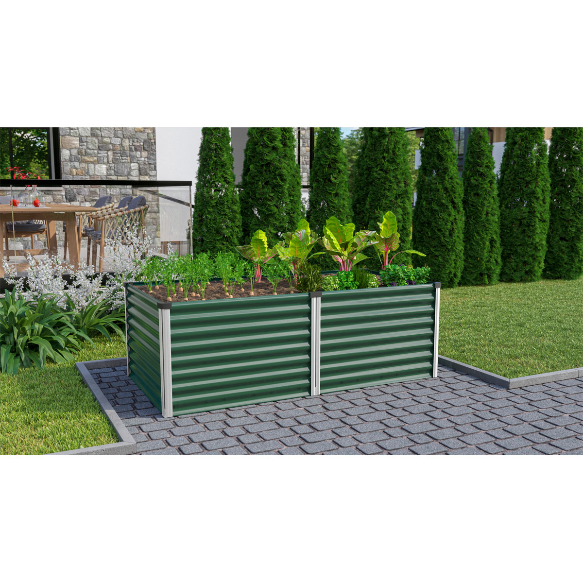 Vitavia  Hochbeet Meta seegras/alu Bild 1