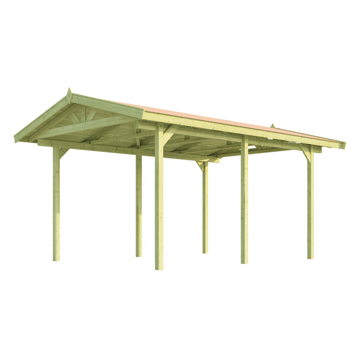 Weka Satteldachcarport 611
