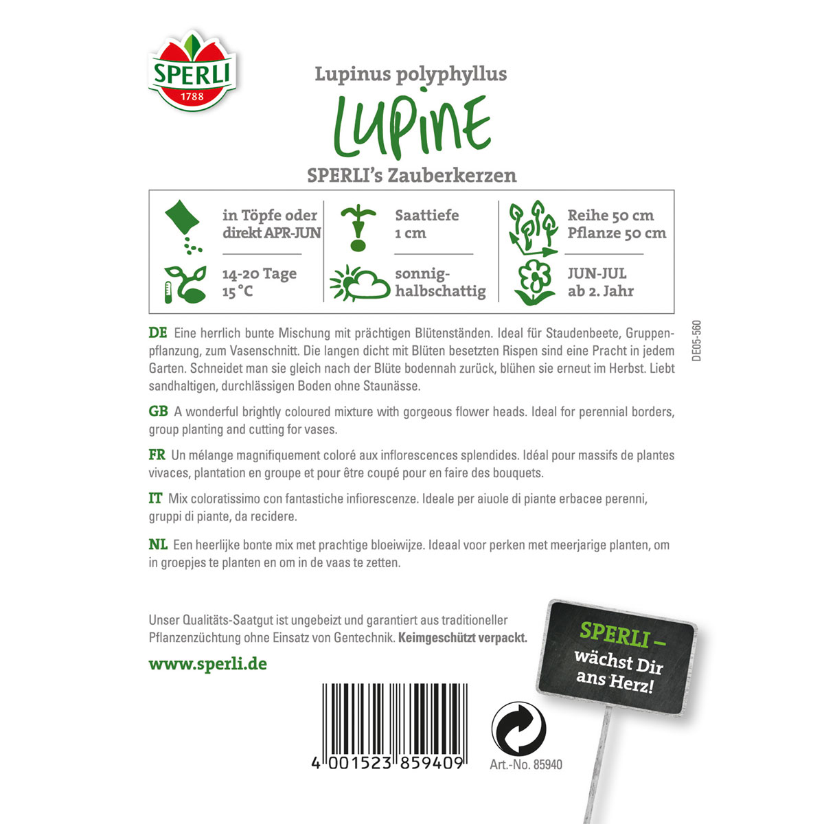 Sperli Lupinen ngs Zauberkerzen Bild 2