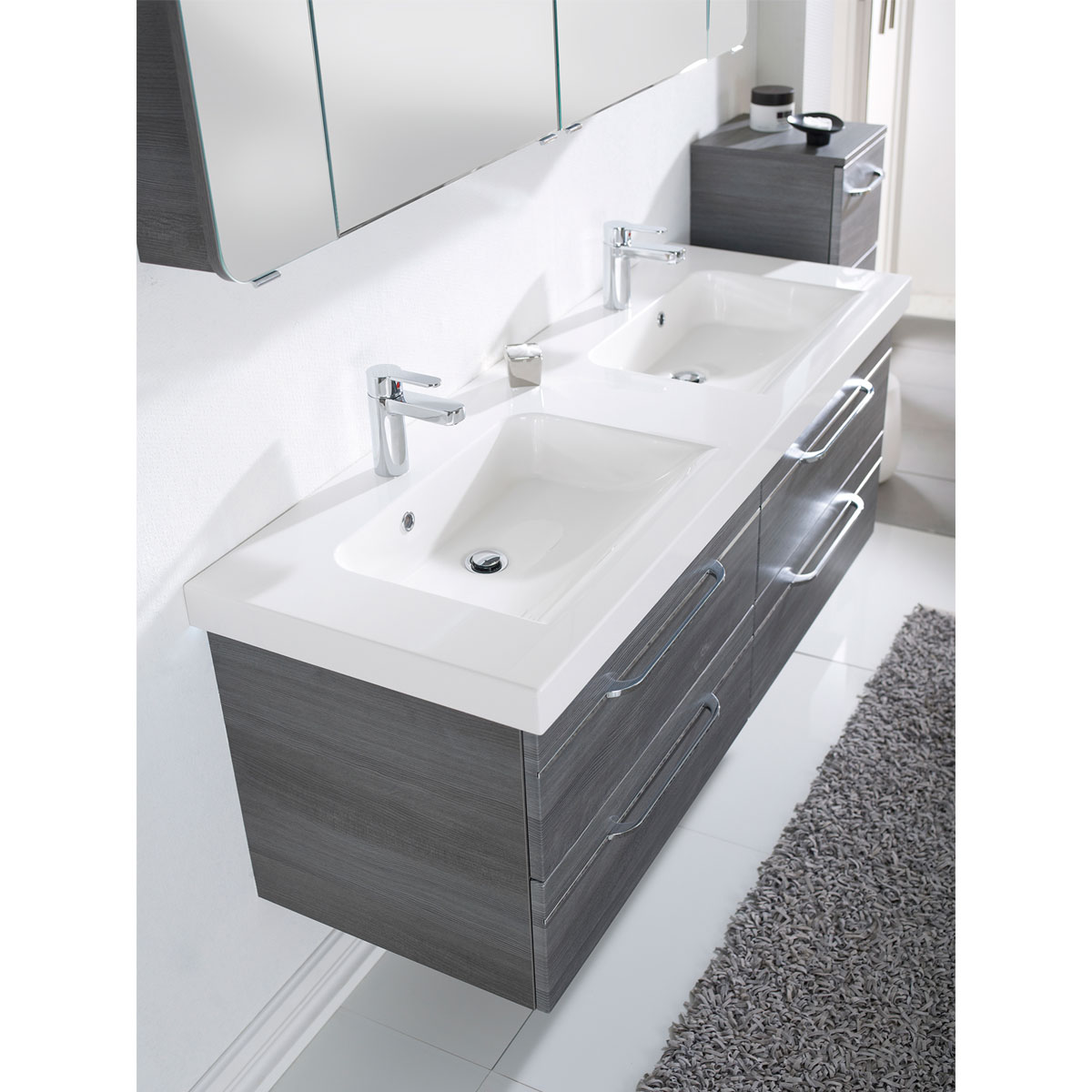 Pelipal Mineralmarmor-Waschtisch Volterra weiß Fokus 5015 148,2 x 7,6 x 50,8 cm Bild 2