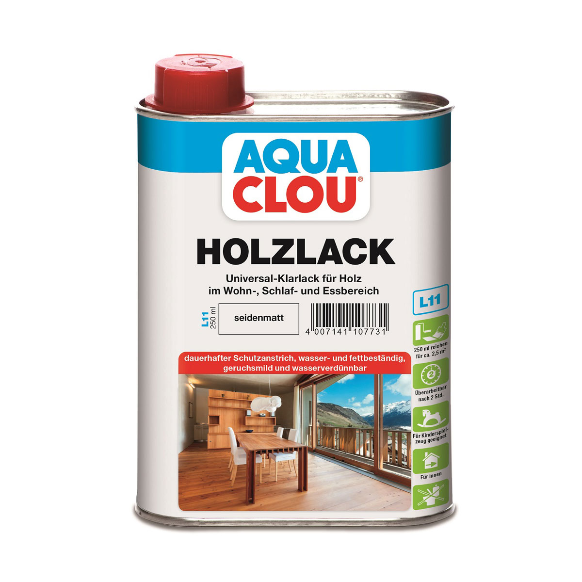 Aqua Clou Holzlack protect seidenmatt 250 ml