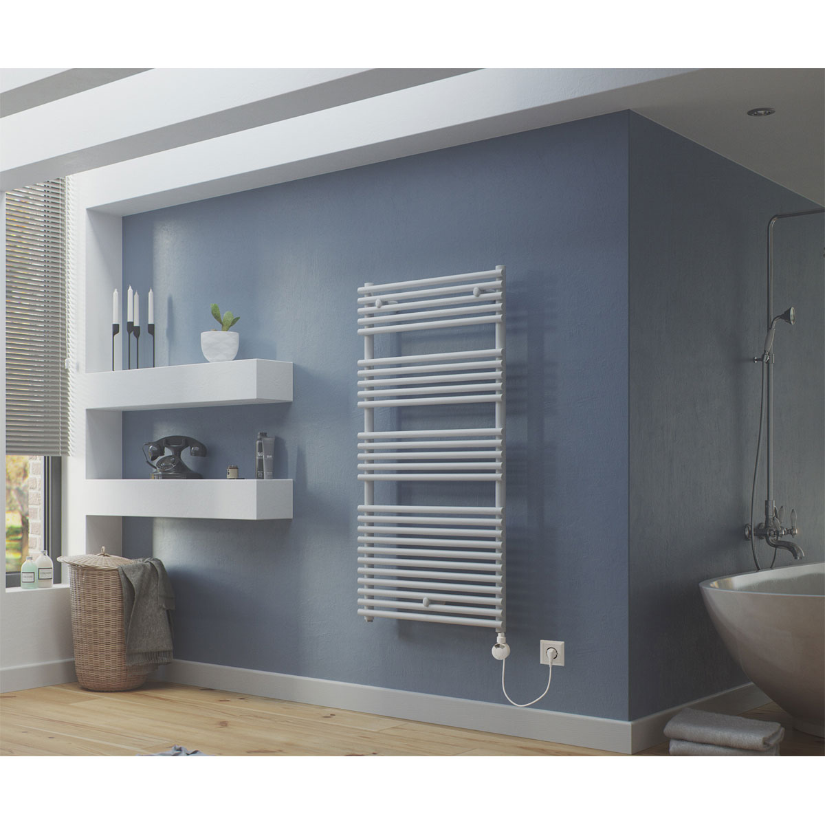 Ximax  Elektrischer Handtuchwärmer Tec 1238 x 580 mm 600 Watt Typ 4 Weiß