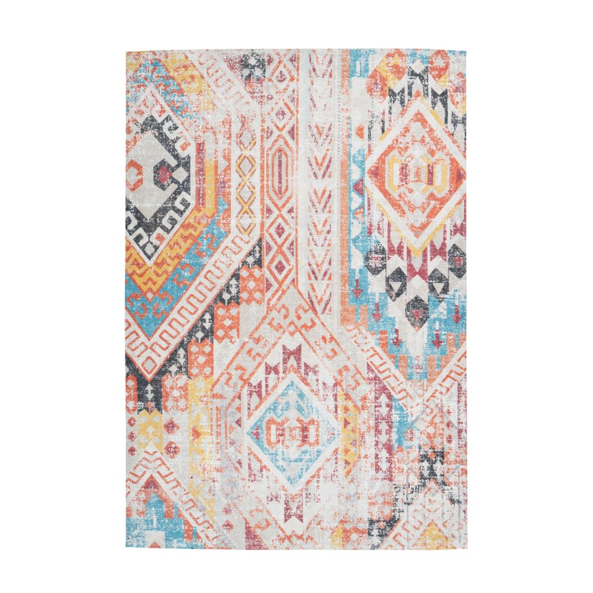 Flachflorteppich „Indiana 200“, multi/orange