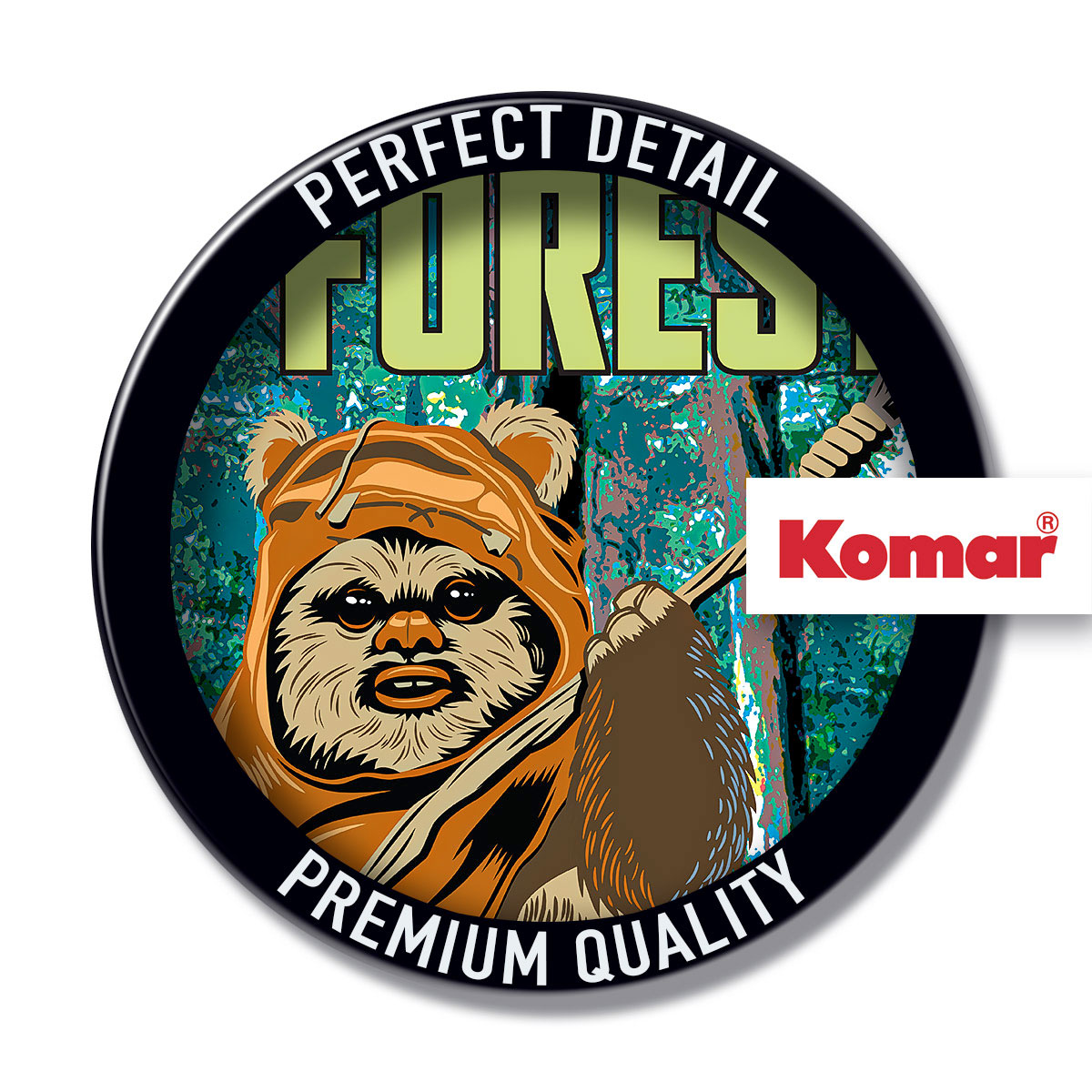 Komar  Selbstklebende Vlies Fototapete rund Star Wars Protect the Forest Durchmesser 125 cm Bild 3