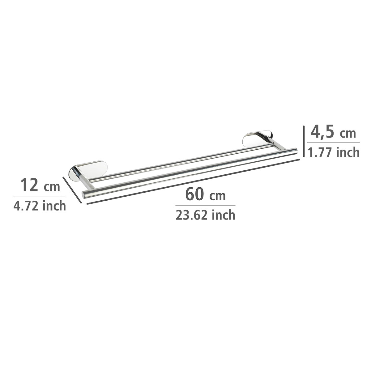 Wenko Turbo-Loc Badetuchstange Duo Orea Shine Bild 4