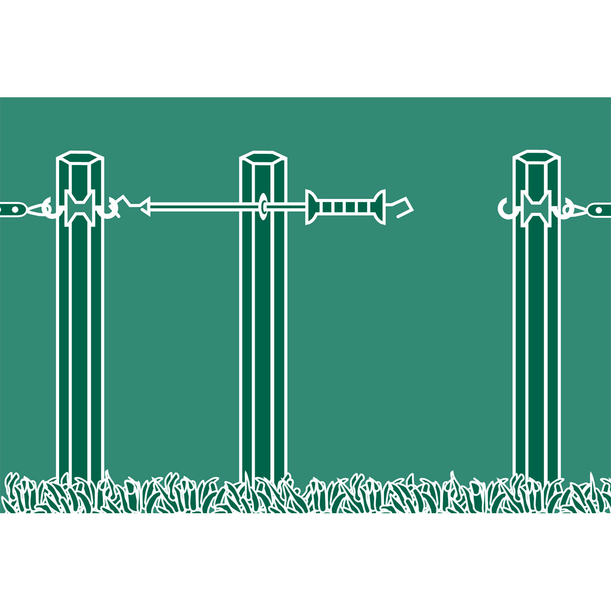 Elektrozauntür E-line schwarz 3-6 m Dehnbarkeit Bild 4