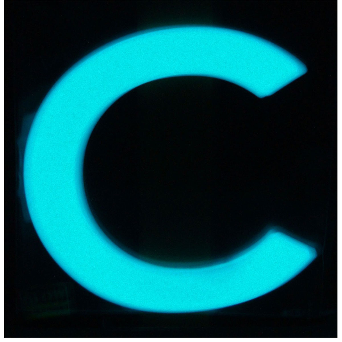 Alpertec Hausnummer c nachtleuchtend selbstklebend weiß-grün Bild 2