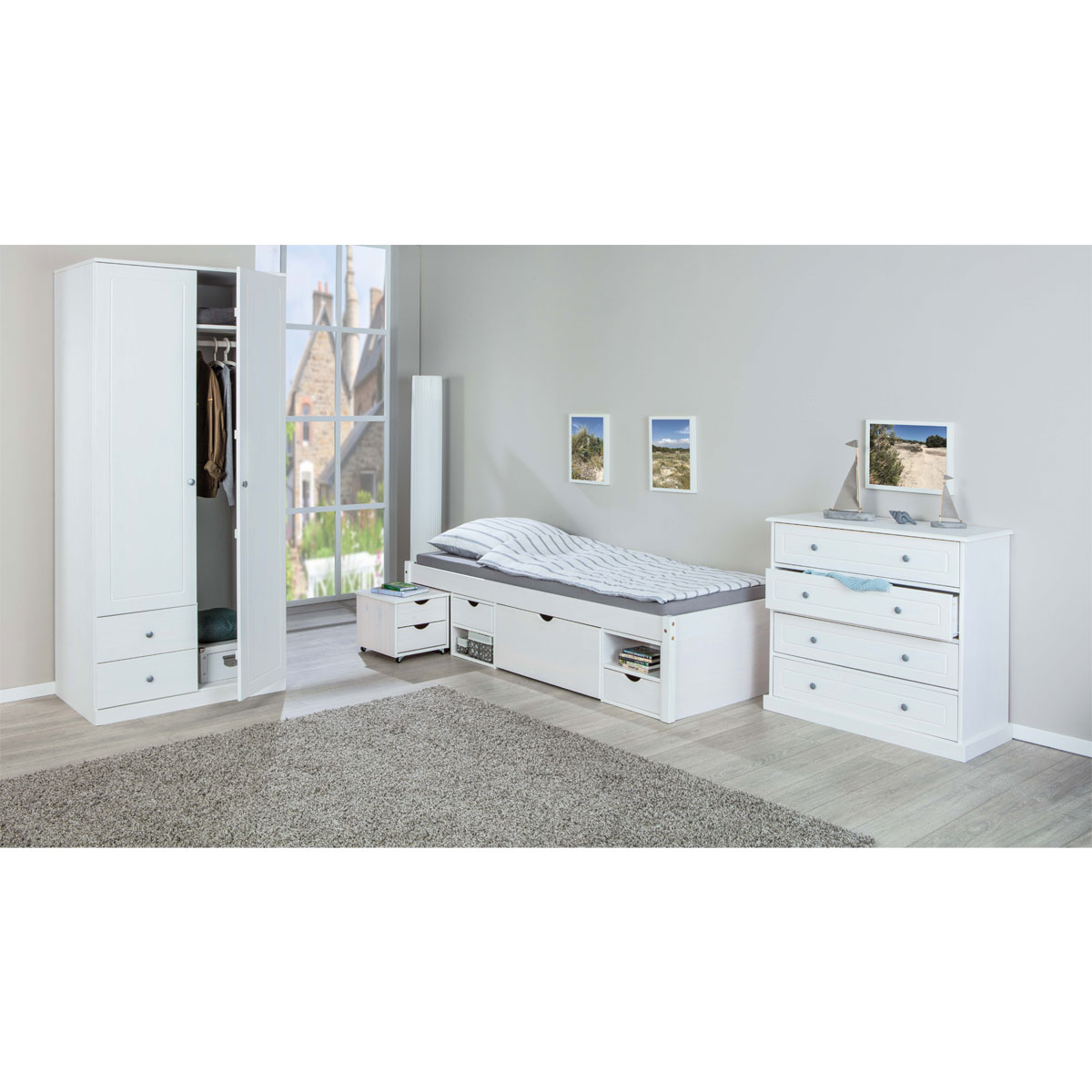 Inter Link Funktionsbett „Till“, 90x200 cm, weiß, mit Rost Bild 2