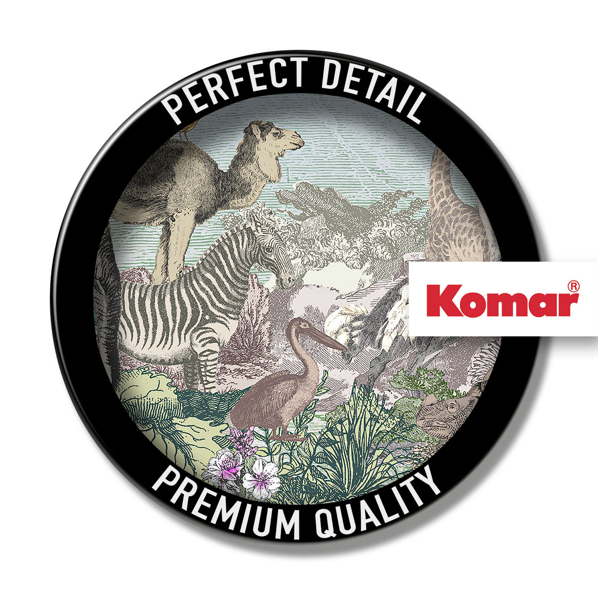 Komar  Selbstklebende Vlies Fototapete rund Animal Kingdom Durchmesser 125 cm Bild 3