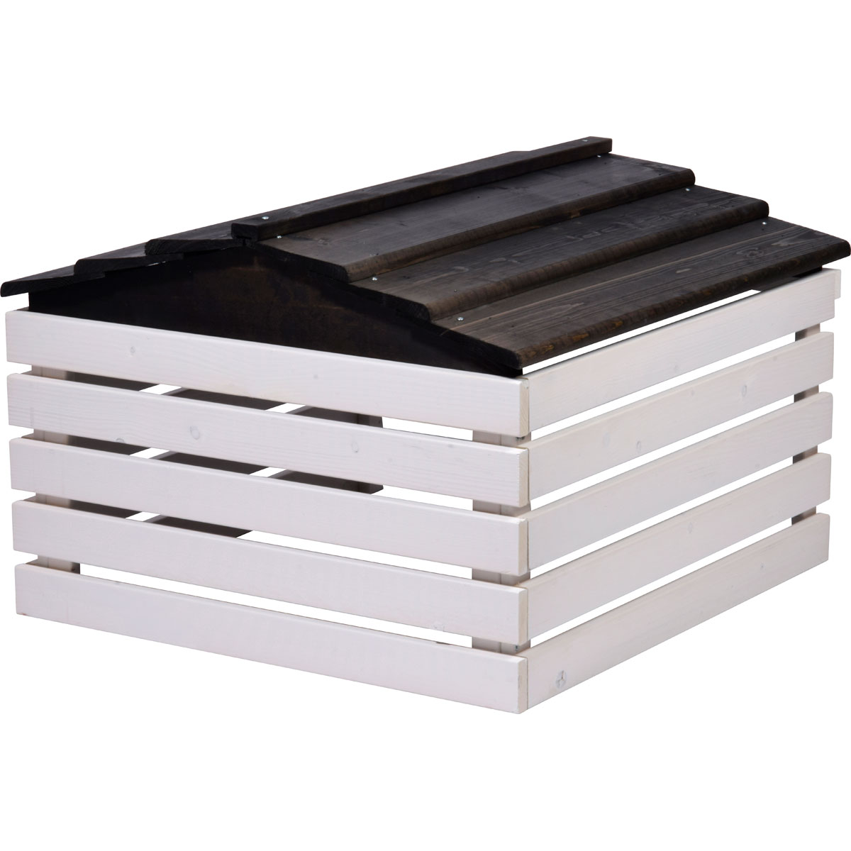 dobar Mährobotergarage 78,5 x 74 x 52,5 cm weiß-schwarz Bild 4