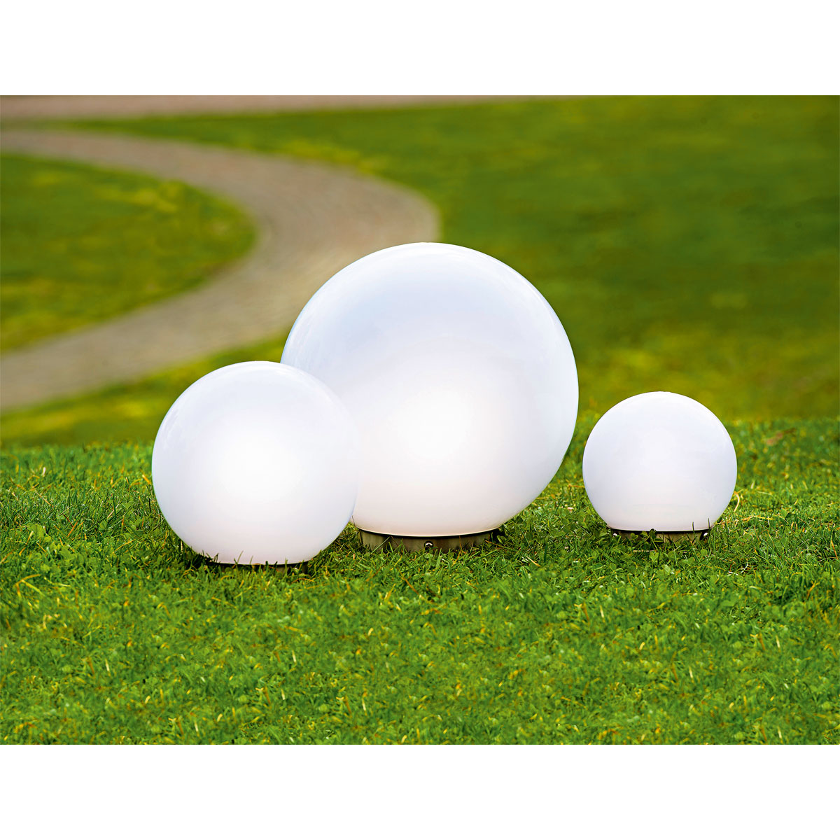 Flector Garten Solar-Kugelleuchte weiß Durchmesser 15 cm Bild 4