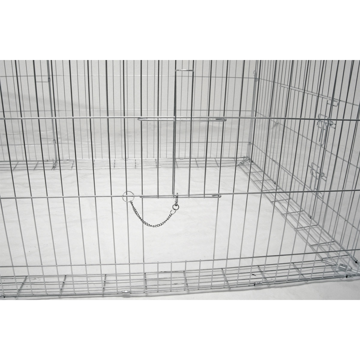 Freigehege mit Ausbruchsperre 230 x 70 x 115 cm silber Bild 4