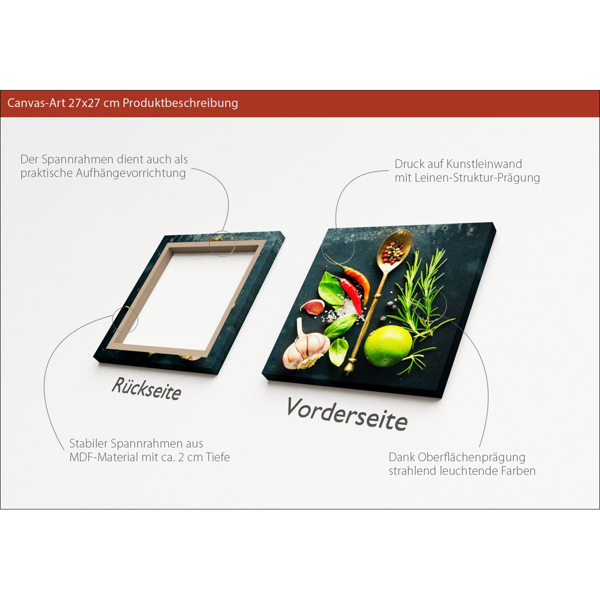 Canvas-Art Zutaten 30 x 30 cm Bild 3
