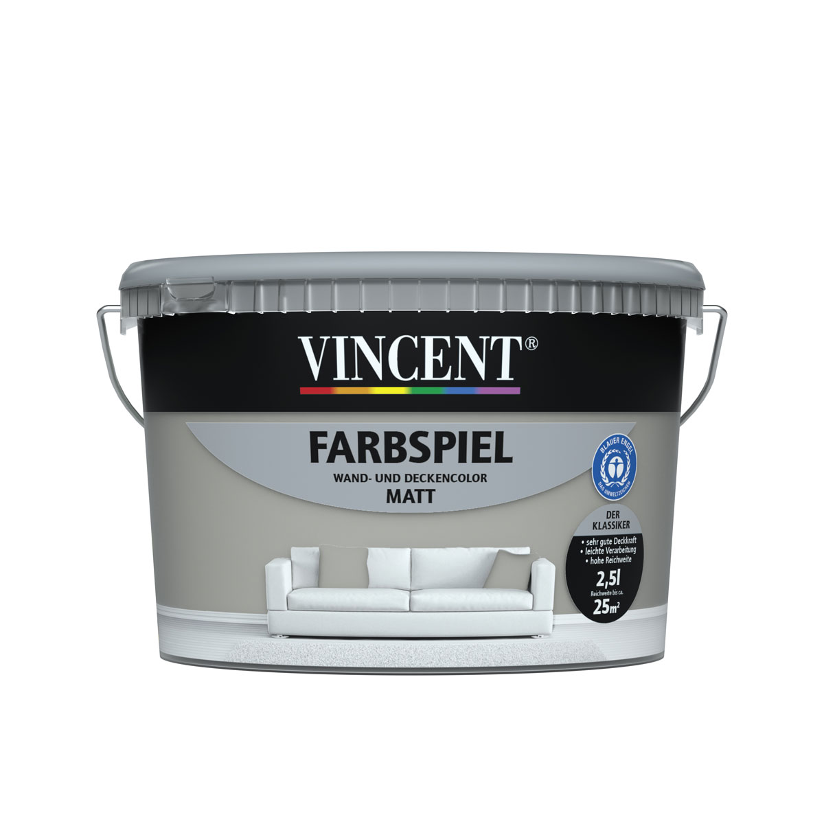 Vincent Wandfarbe Farbspiel "Fels" matt 2,5 L
