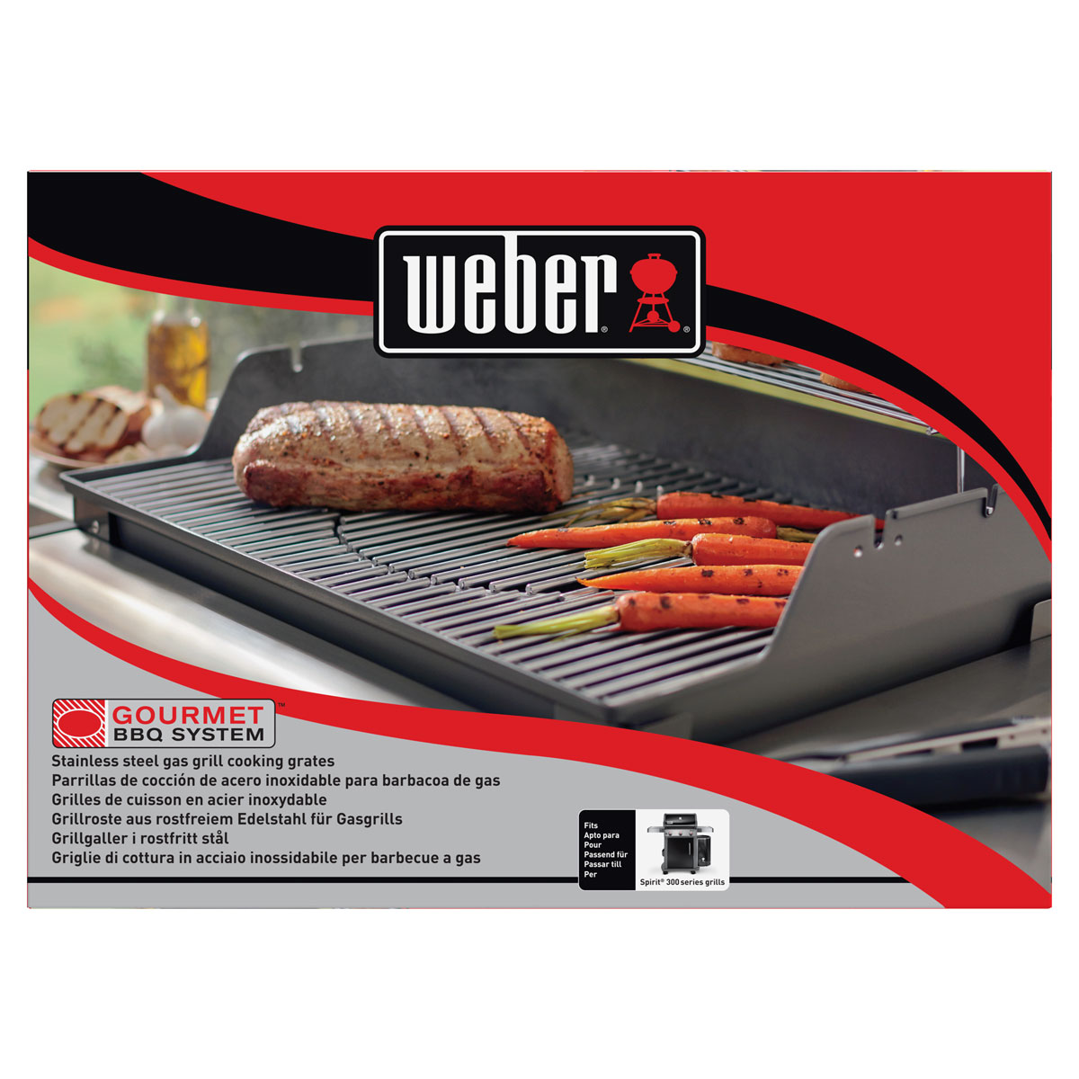 Weber Gourmet BBQ System -Grillrost mit Rosteinsatz für Spirit Bild 9