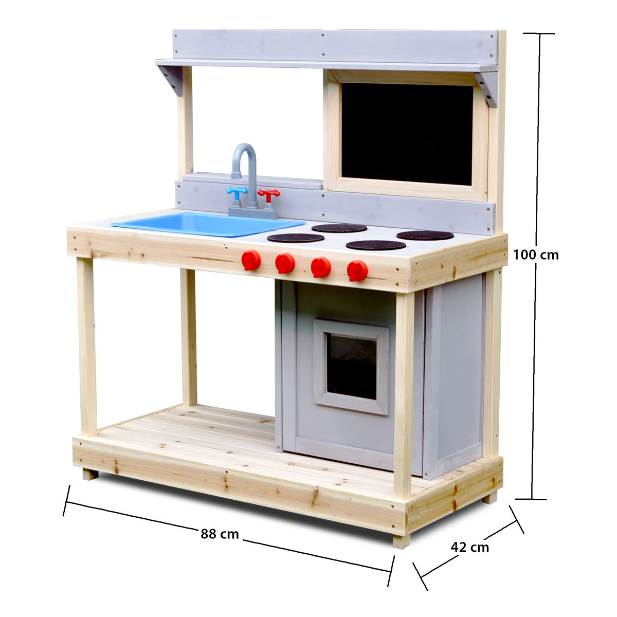 Coemo Spielküche Noah Outdoor Matschküche mit Kreidetafel Bild 5