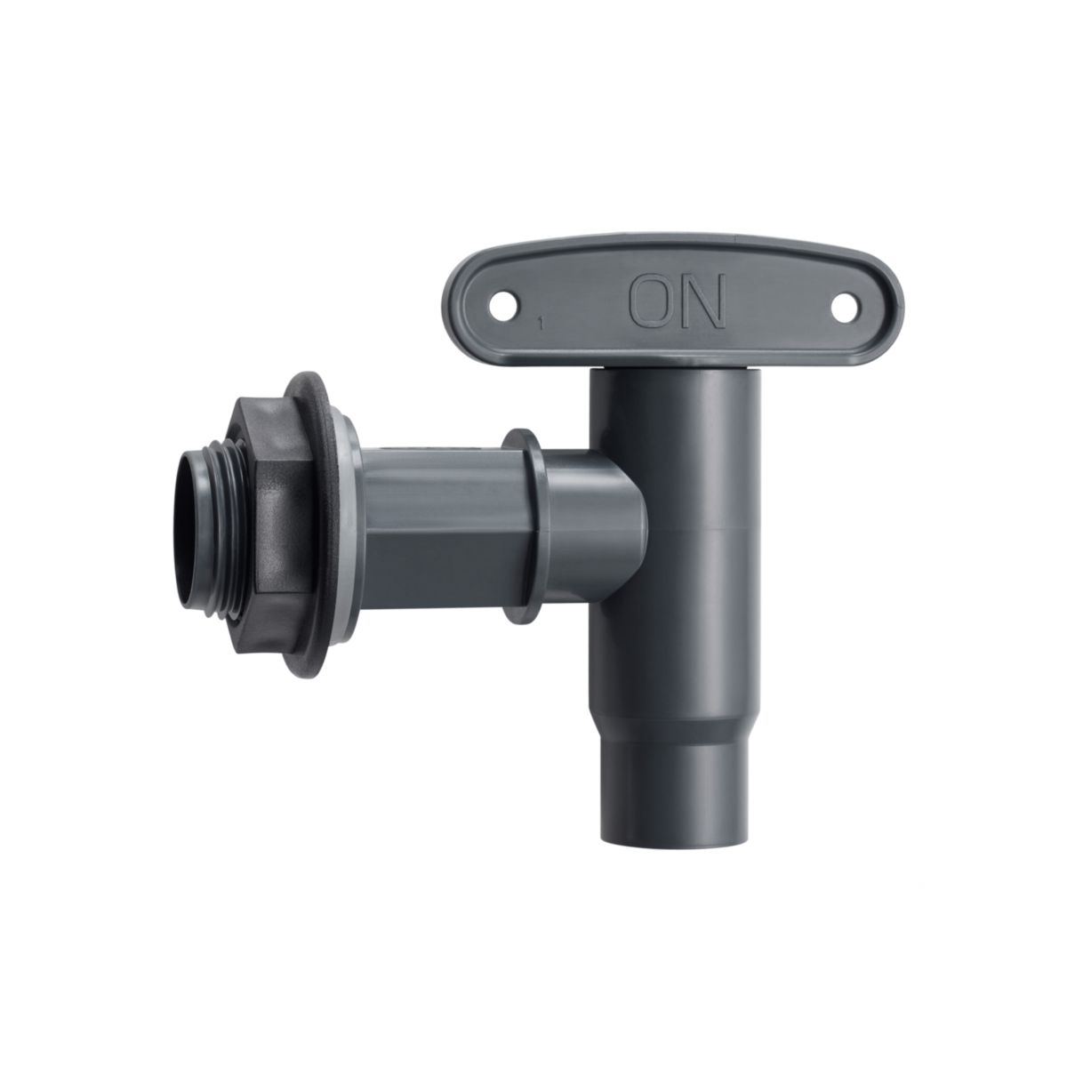 Garantia Regentonnen Auslaufhahn 3/4'' graphite grey inkl. Dichtung und Kontermutter