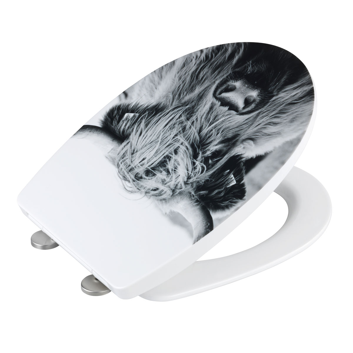 Wenko  WC-Sitz Yak mit Hochglanz-Oberfläche Toilettensitz mit Absenkautomatik Schnellbefestigung aus bruchstabilem Thermoplast Bild 5