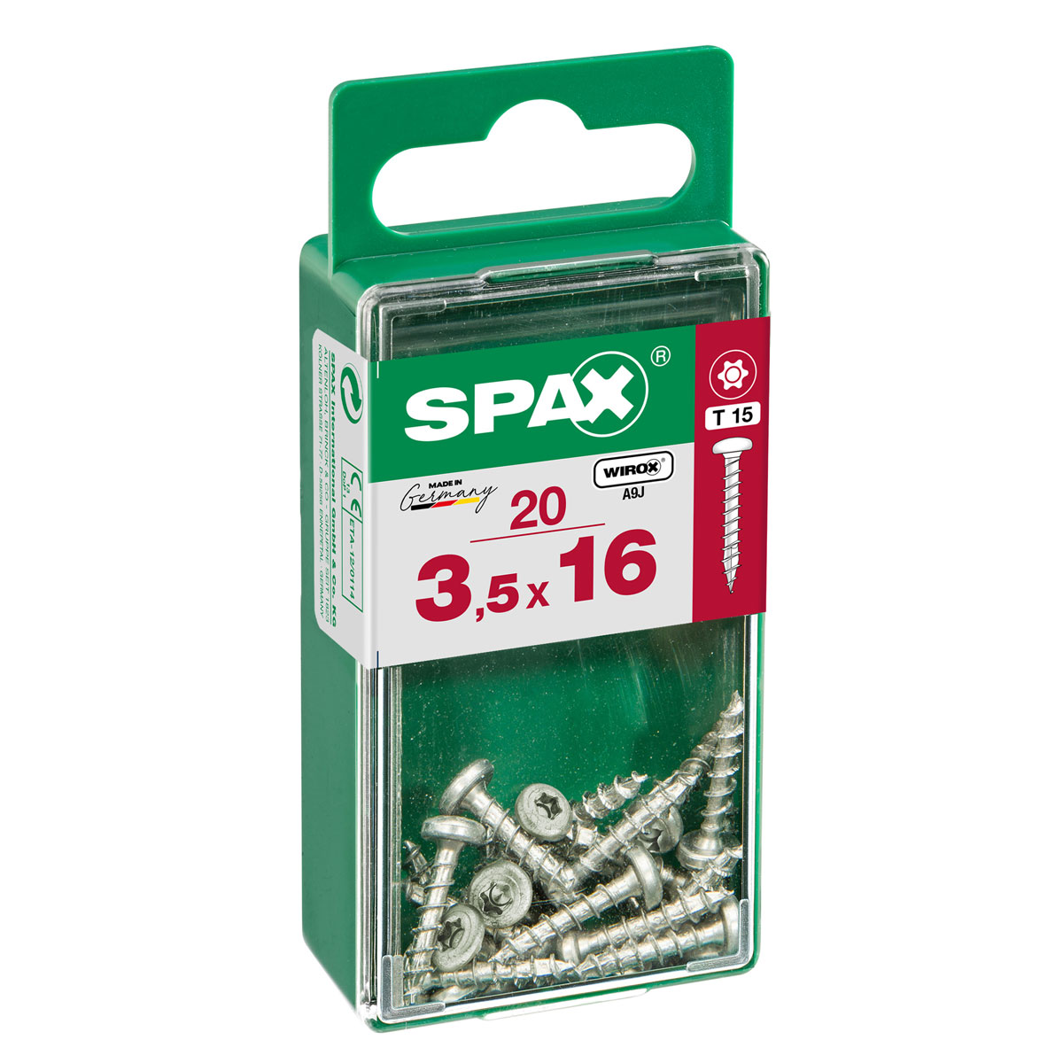Spax Universalschraube WIROX Rundkopf 3,5 x 16 mm Torx 20 Stück