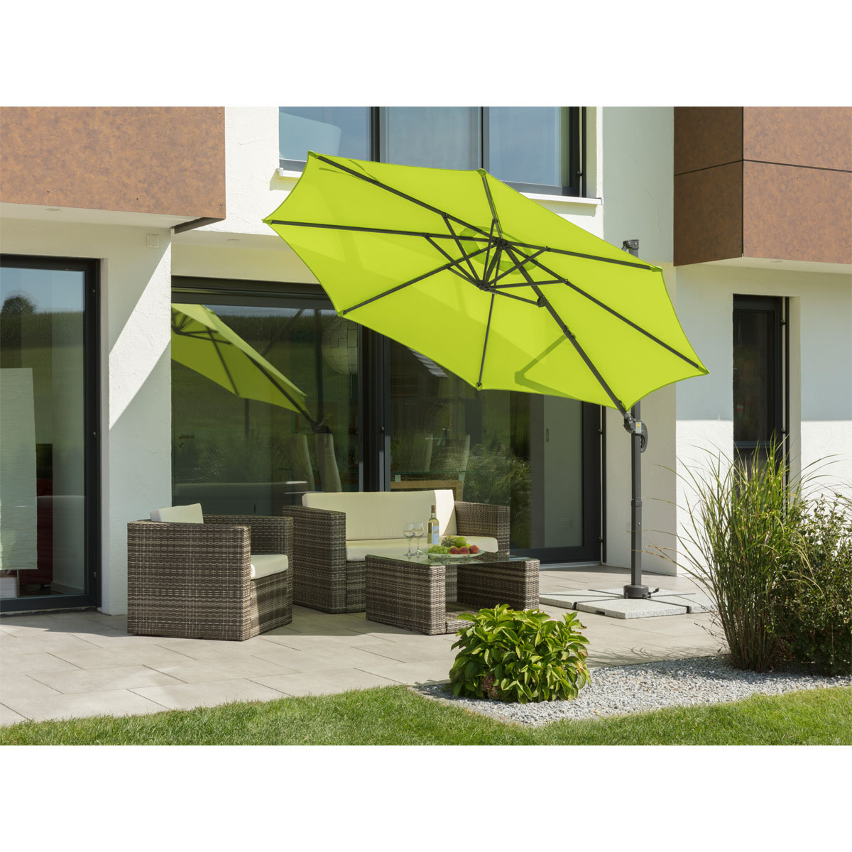 Schneider Schirme Ampelschirm Rhodos Junior Durchmesser 300 cm apfelgrün Bild 4
