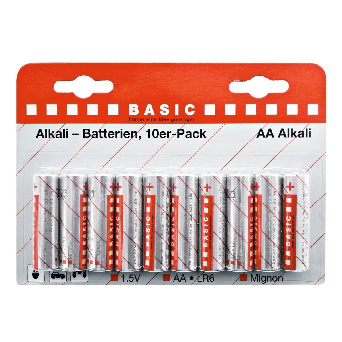 Basic Batterie Alkaline AA 10Stk.
