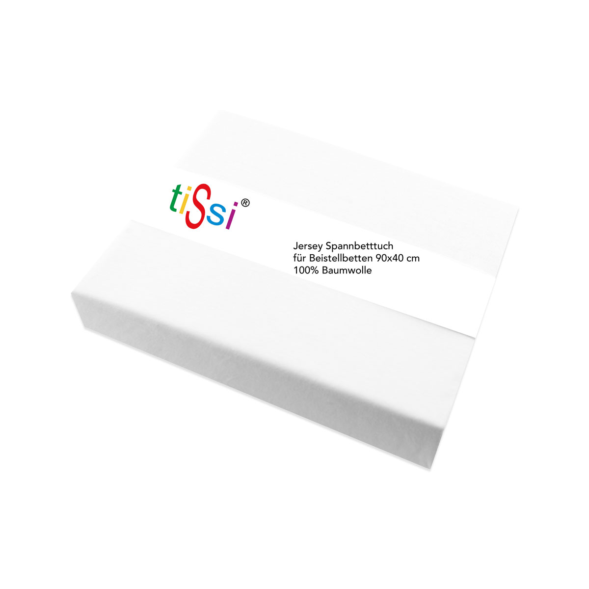tiSsi Spannbetttuch „Universal“ 90x40 cm, weiß