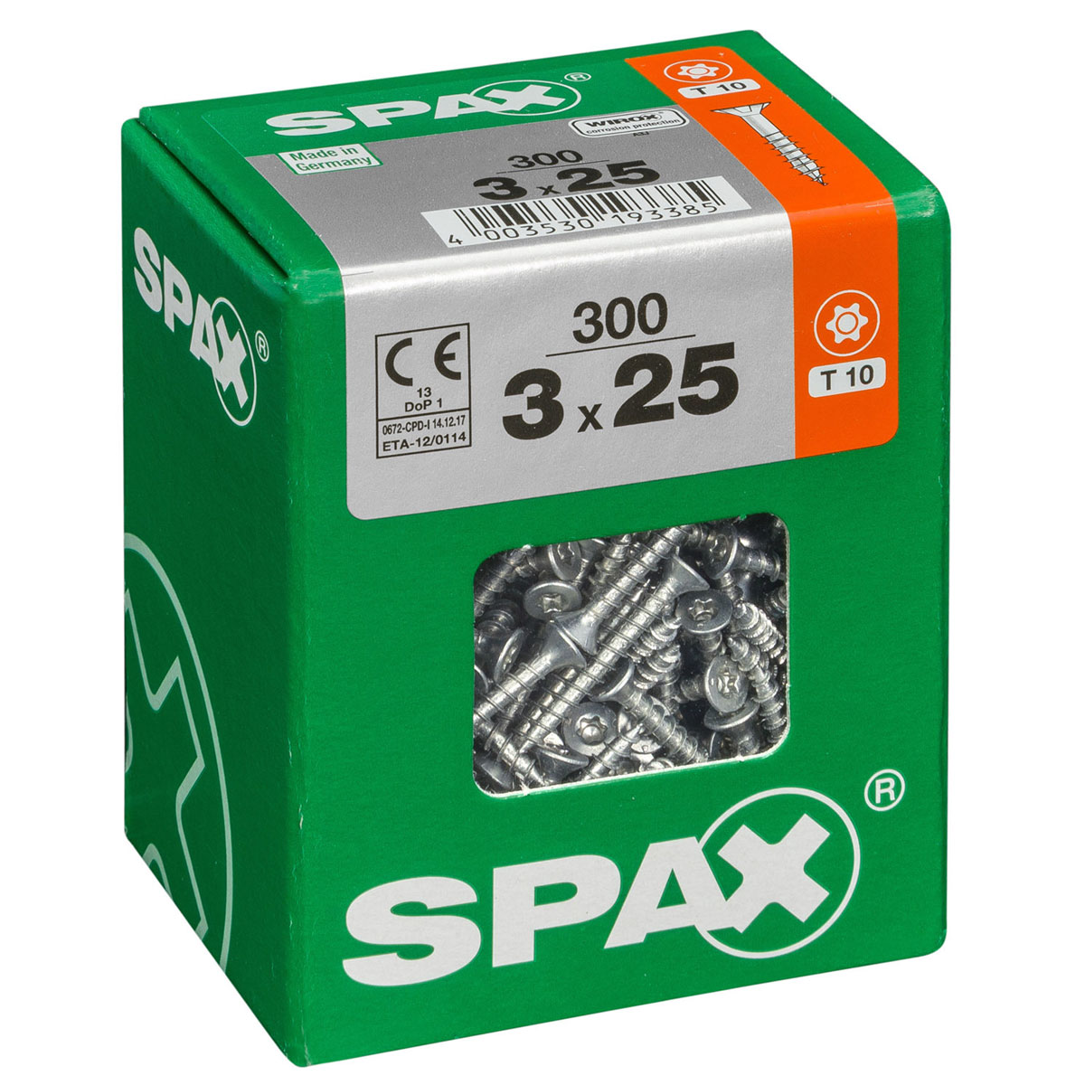 Spax Universalschrauben WIROX Senkkopf 3 x 25 L 300 Stück Bild 2