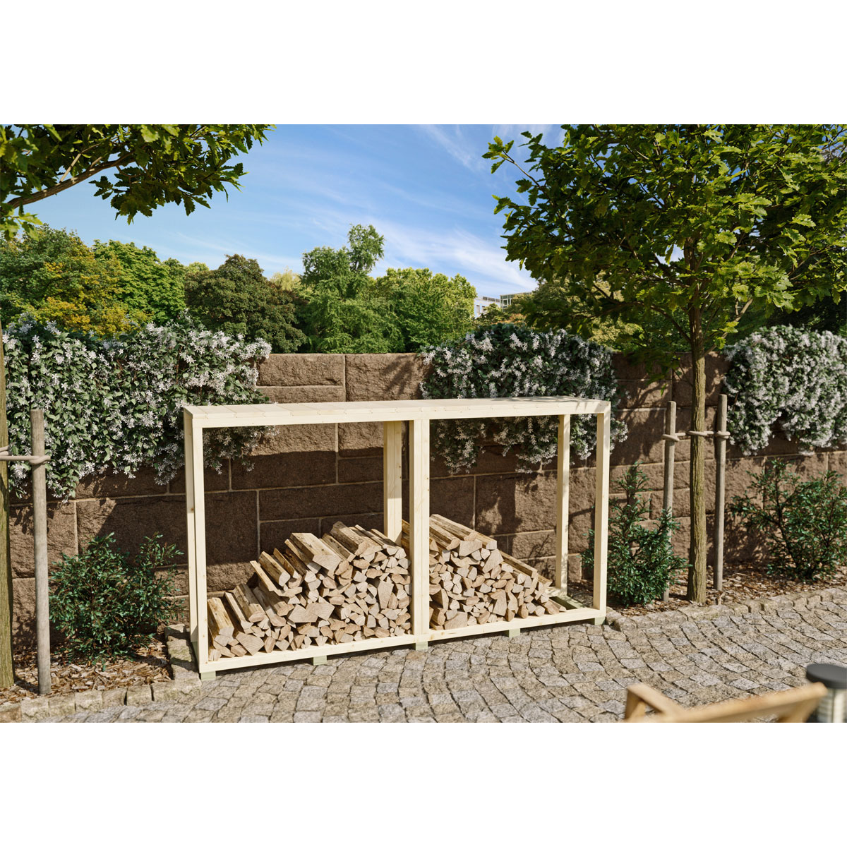 Kaminholz-Speicher 194x43x110cm Bild 2