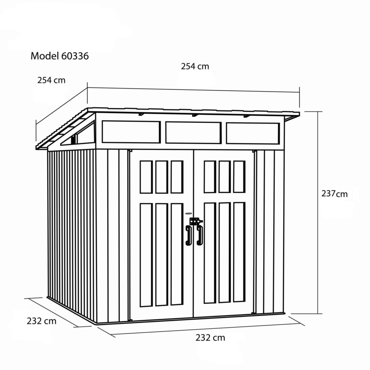 Lifetime Gerätehaus Merkur 254x254x237,2 cm Bild 12