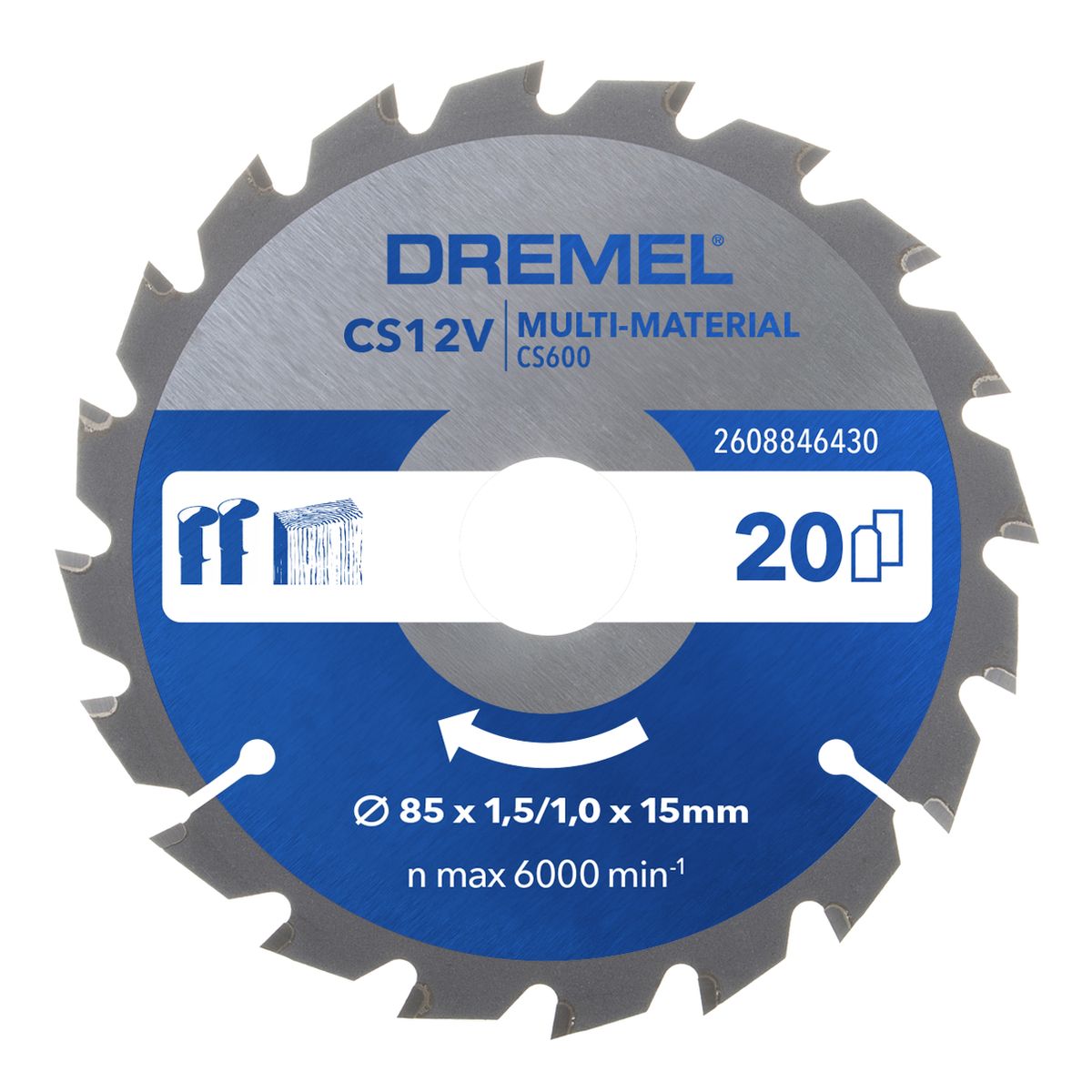 Dremel Kreissägeblatt Multimaterial Ø 85 mm CS600 Bild 1