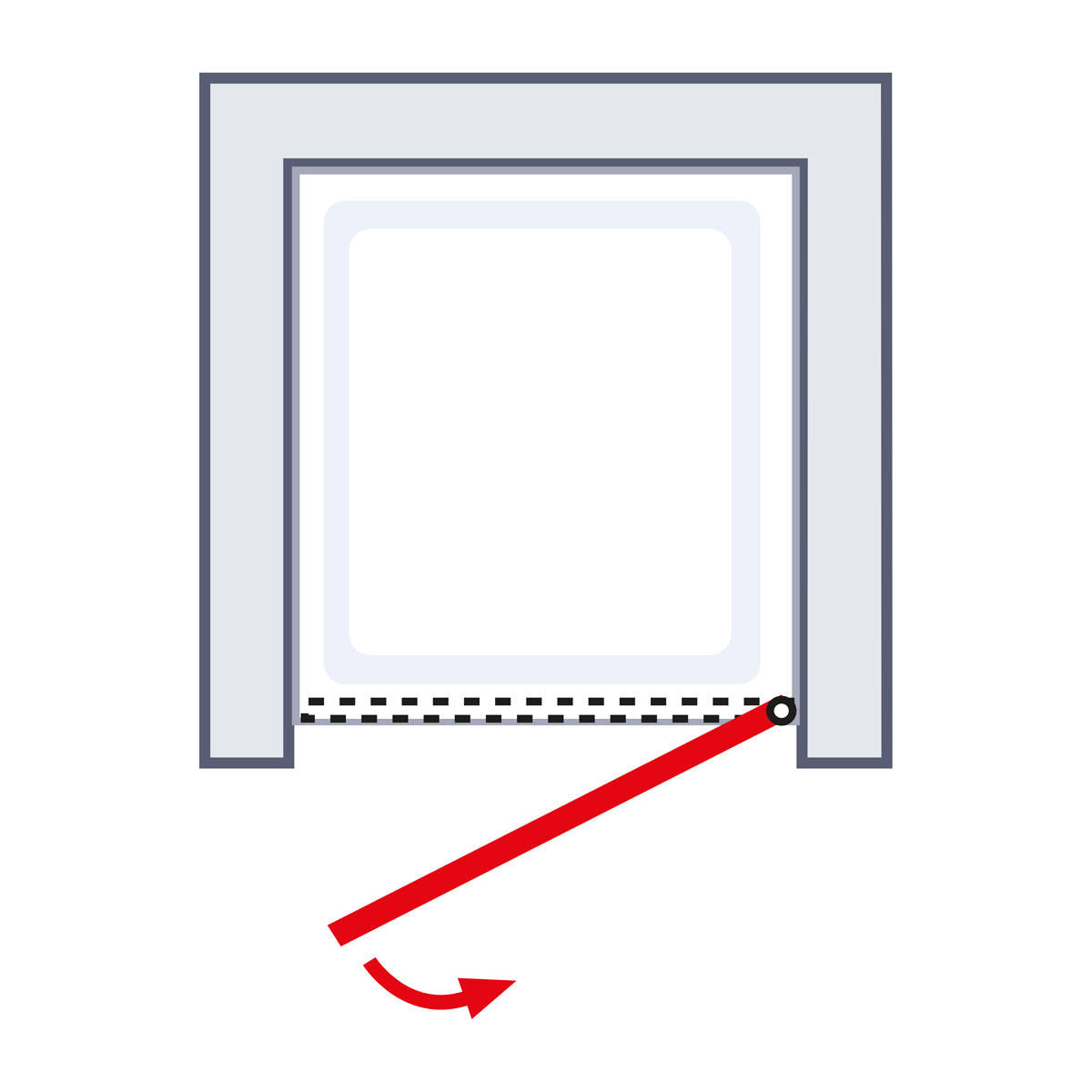 Schulte Runddusche mit Drehtür Alexa Style 2.0 90 x 192 x 90 cm ESG fixil Bild 3
