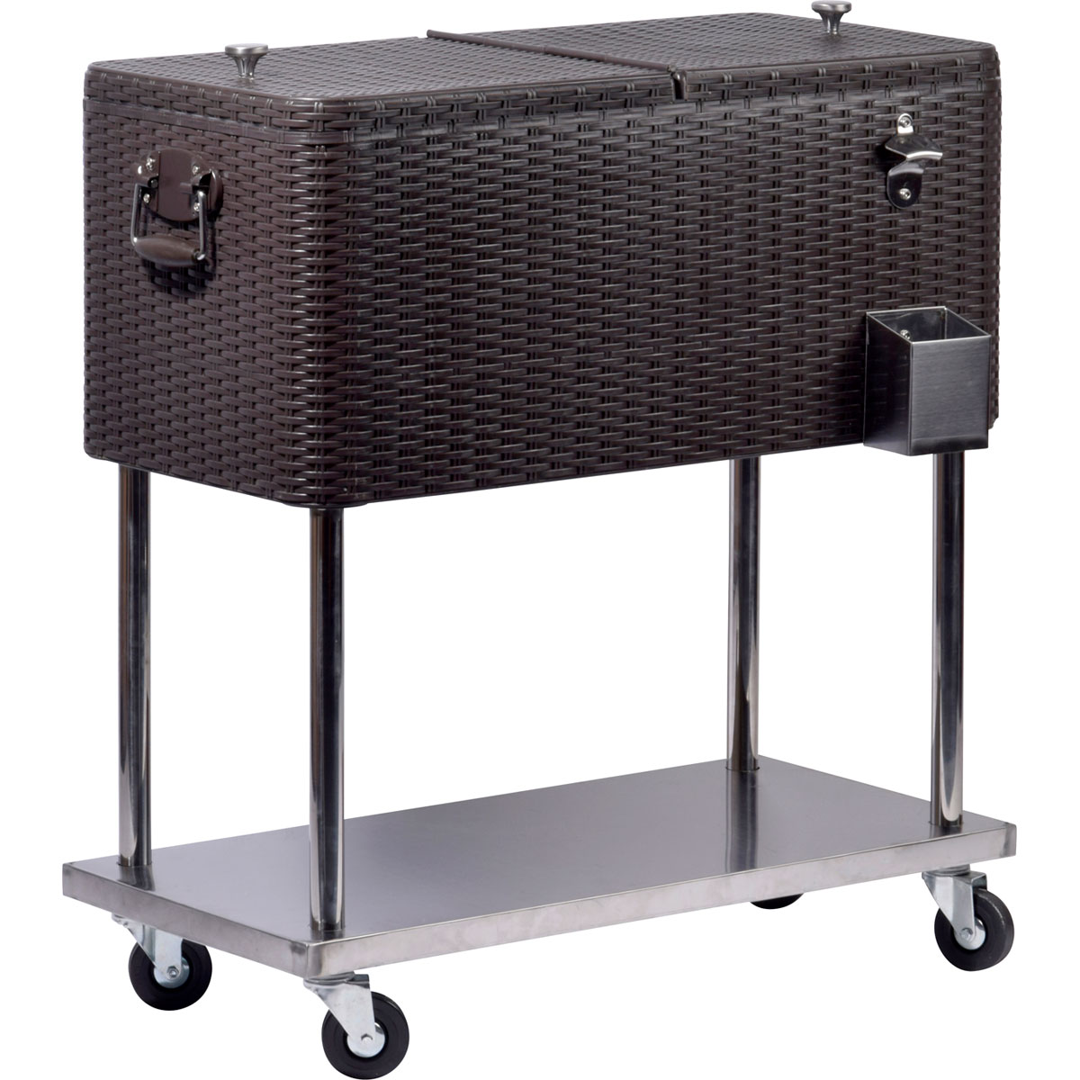 dobar Servierwagen Tahiti 83 x 87 x 48 cm Rattanoptik dunkelgrau Bild 10