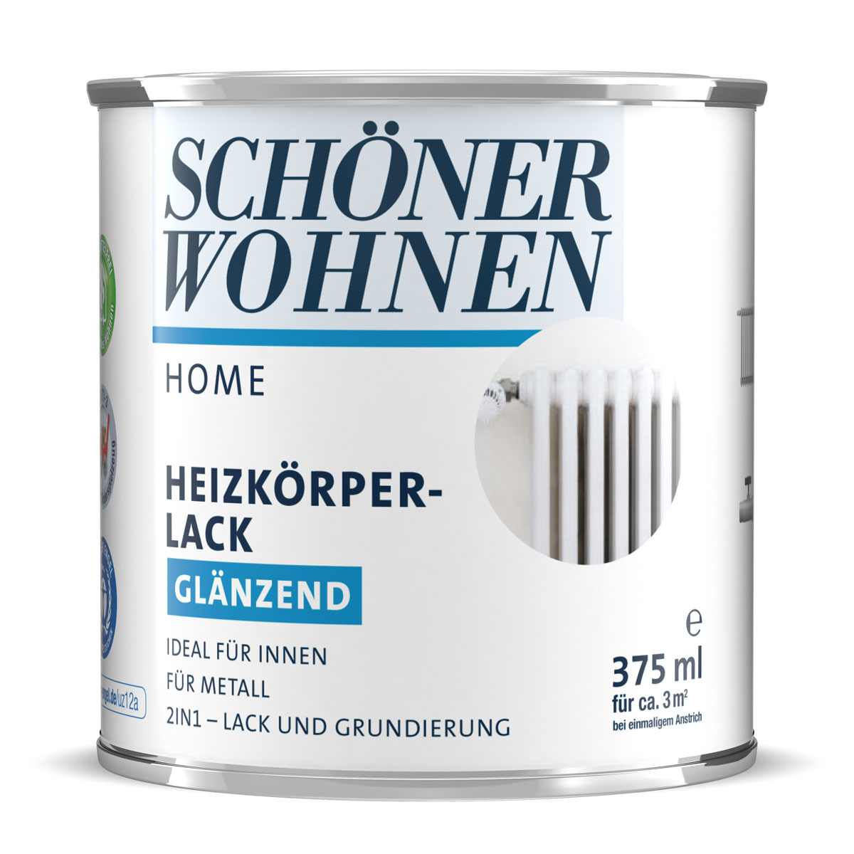 Schöner Wohnen Farbe Heizkörperlack Home reinweiß glänzend 375 ml