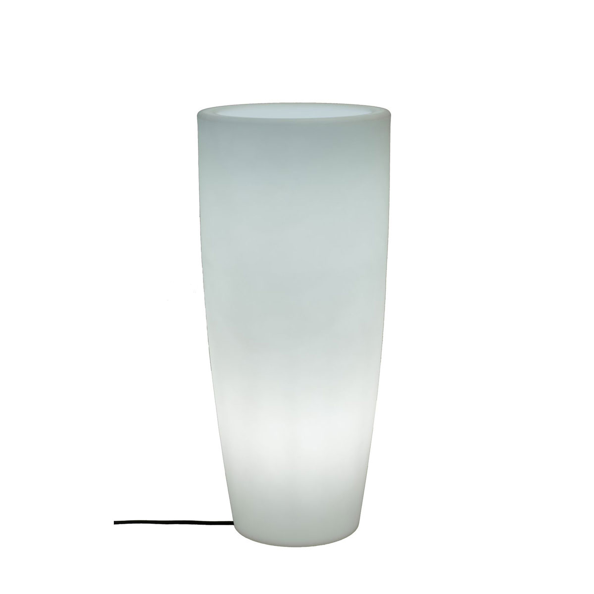 NewGarden LED-Blumentopf Bambu 90 Ø 40 cm transluzentes weiß