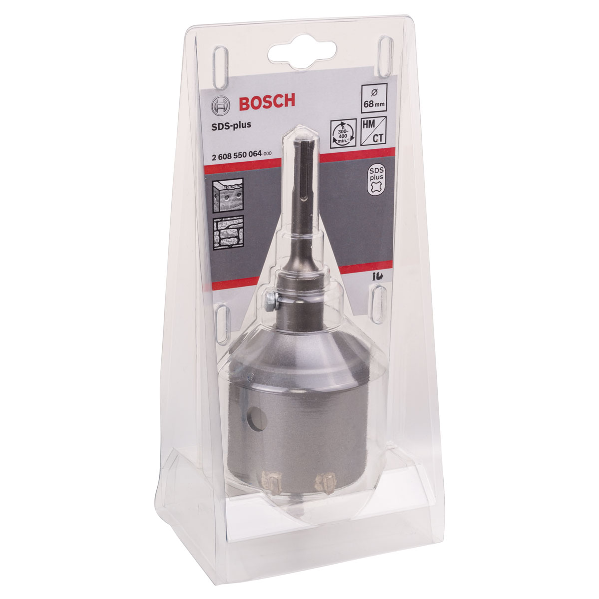 Bosch Professional  3-teiliges Hohlbohrkronen-Set SDS plus 68 mm Bild 2