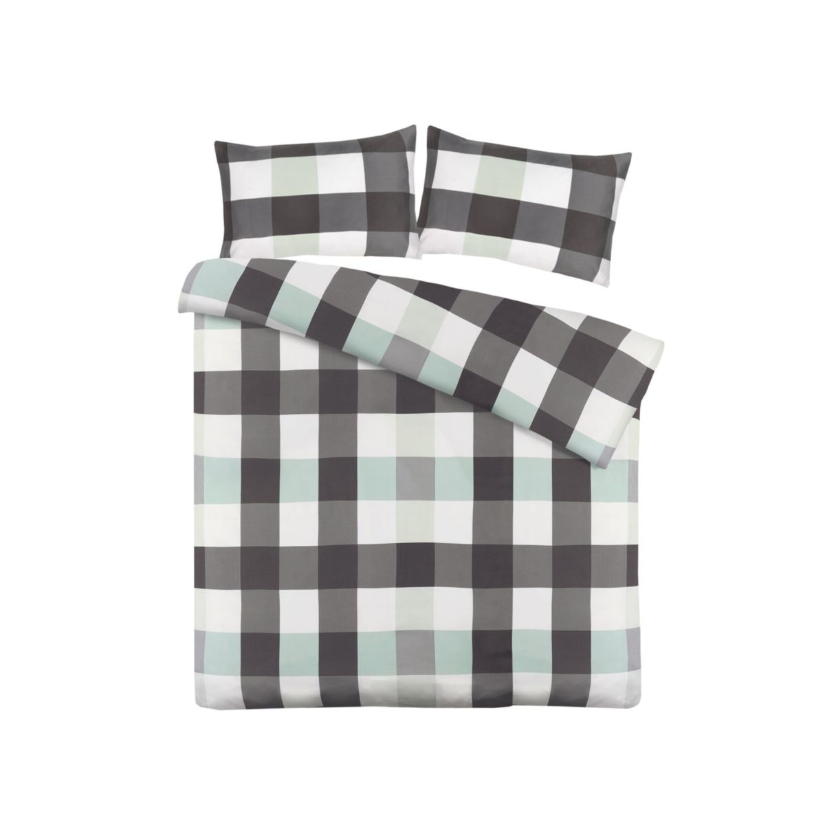 Bettwäsche Nevada 125-GB Anthrazit / Mint 200cm x 200cm Bild 2