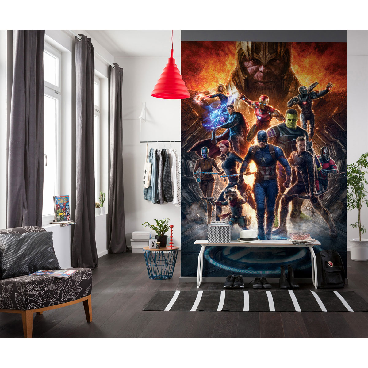 Komar  Vlies Fototapete Avengers vs Thanos 200x280 cm