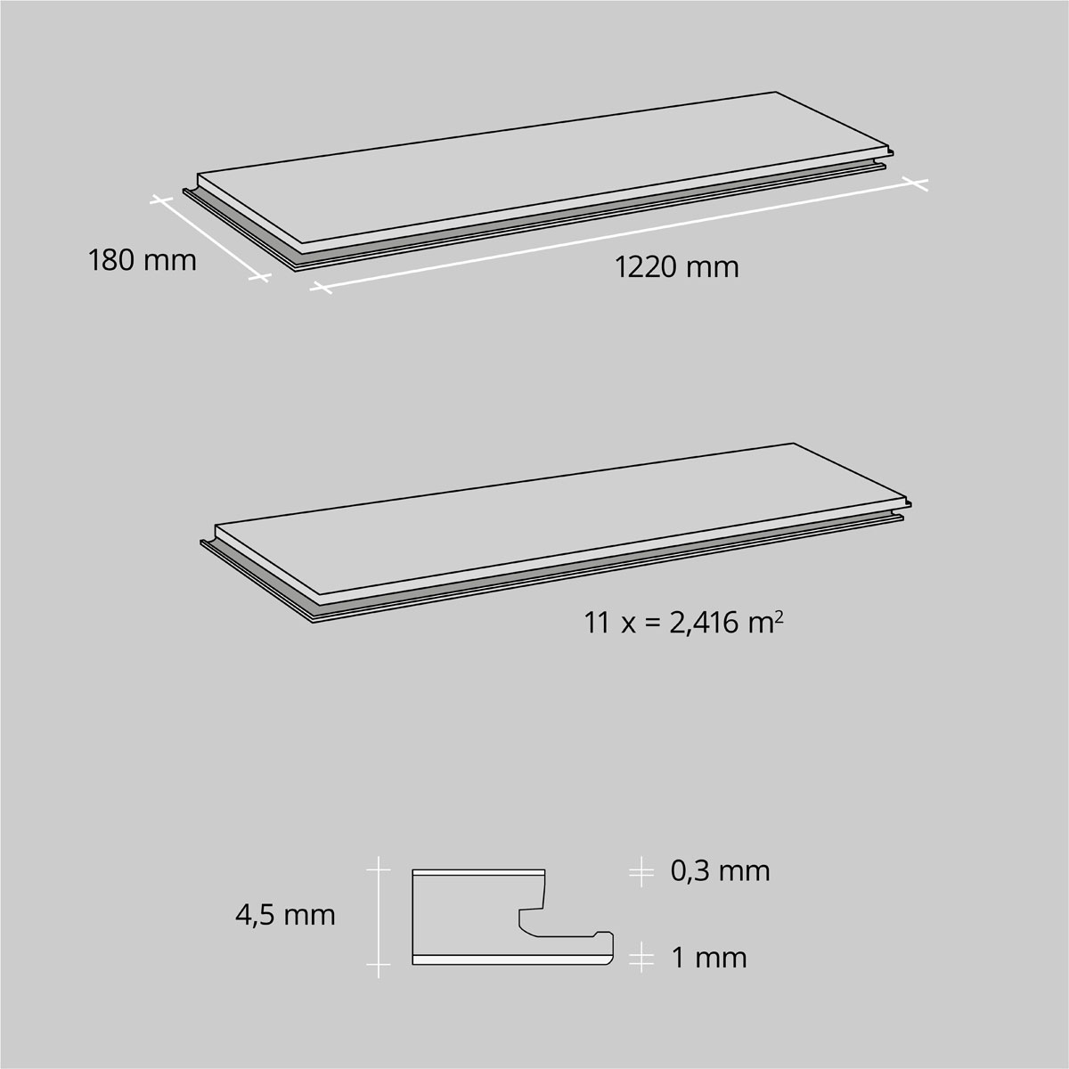 Specht Designboden SPC Solaris Eiche Landhausdiele 120 x 18 cm Bild 7