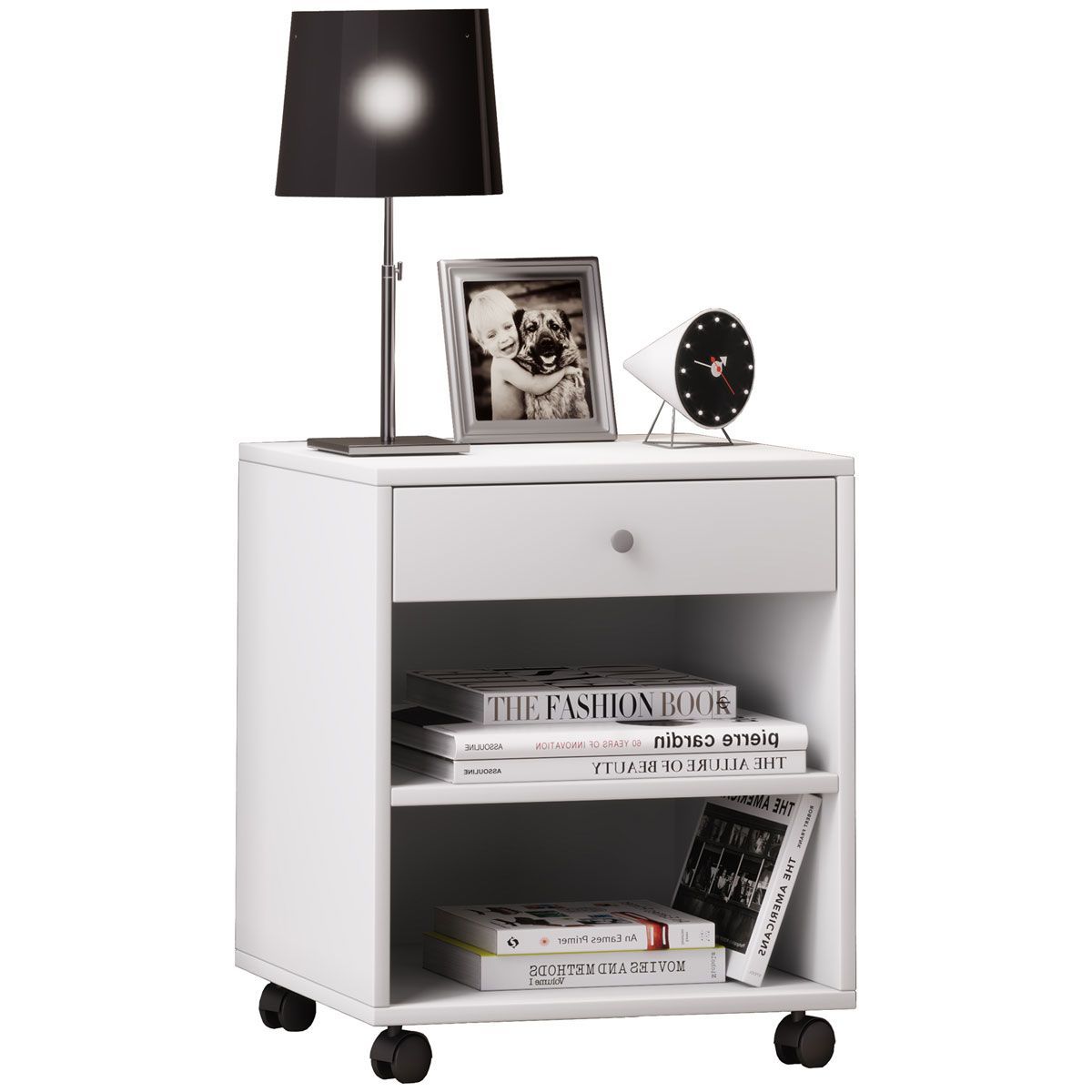 Nachttisch Rolda Sonoma-Eiche/silber