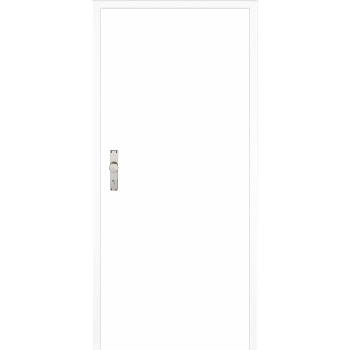 CPL-Wohnungseingangstür rechts weiß 98,5 x 198,5 cm Bild 1