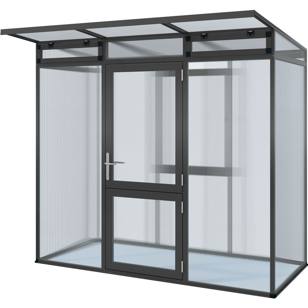KGT Gewächshaus Linea I 2,5m² schwarz Bild 2