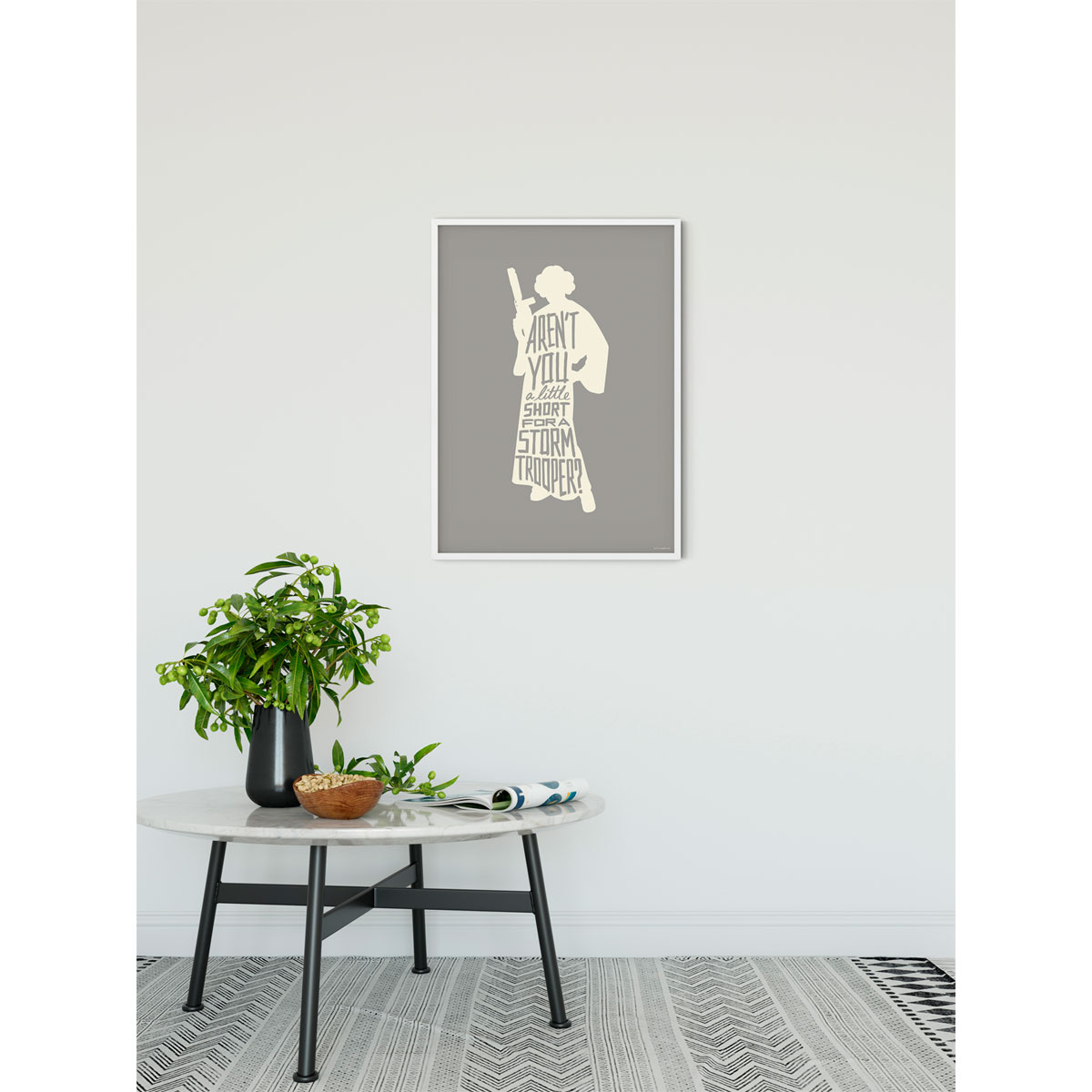 Komar  Wandbild Star Wars Silhouette Quotes Leia 30x40 cm