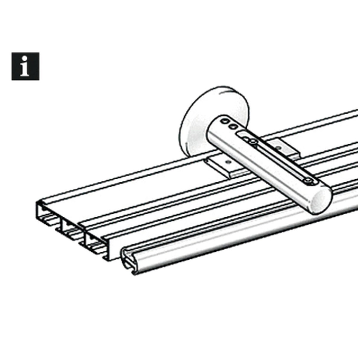 Gardinia Wandträger 3-8 cm weiß Bild 2