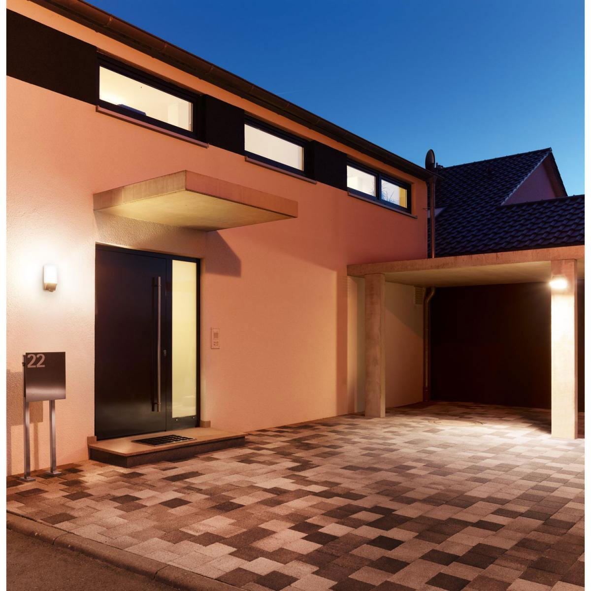 Steinel Sensoraußenleuchte L 1 S weiß mit Hausnummer Bild 4