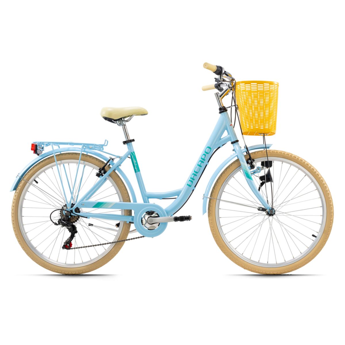 Damenfahrrad 26'' Cantaloupe blau mit Korb RH 44 cm KS Cycling
