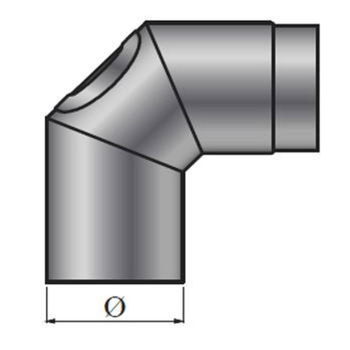 MyFireTool  Rauchrohrbogen FAL 90 Grad Ø 120 mm 0,6mm